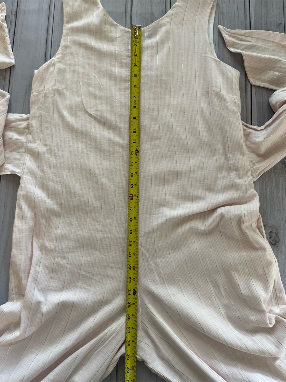 Vineyard Vines x Palm Beach Lately pink white stripe wide leg jumpsuit. 12 - Picture 13 of 15